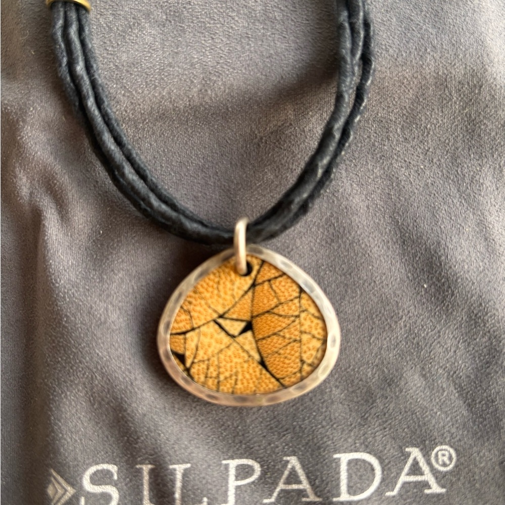 N1893 Retired Silpada Bamboo, Brass & Silver Necklace - Picture 2 of 8